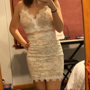 White Lace Bodycon Dress